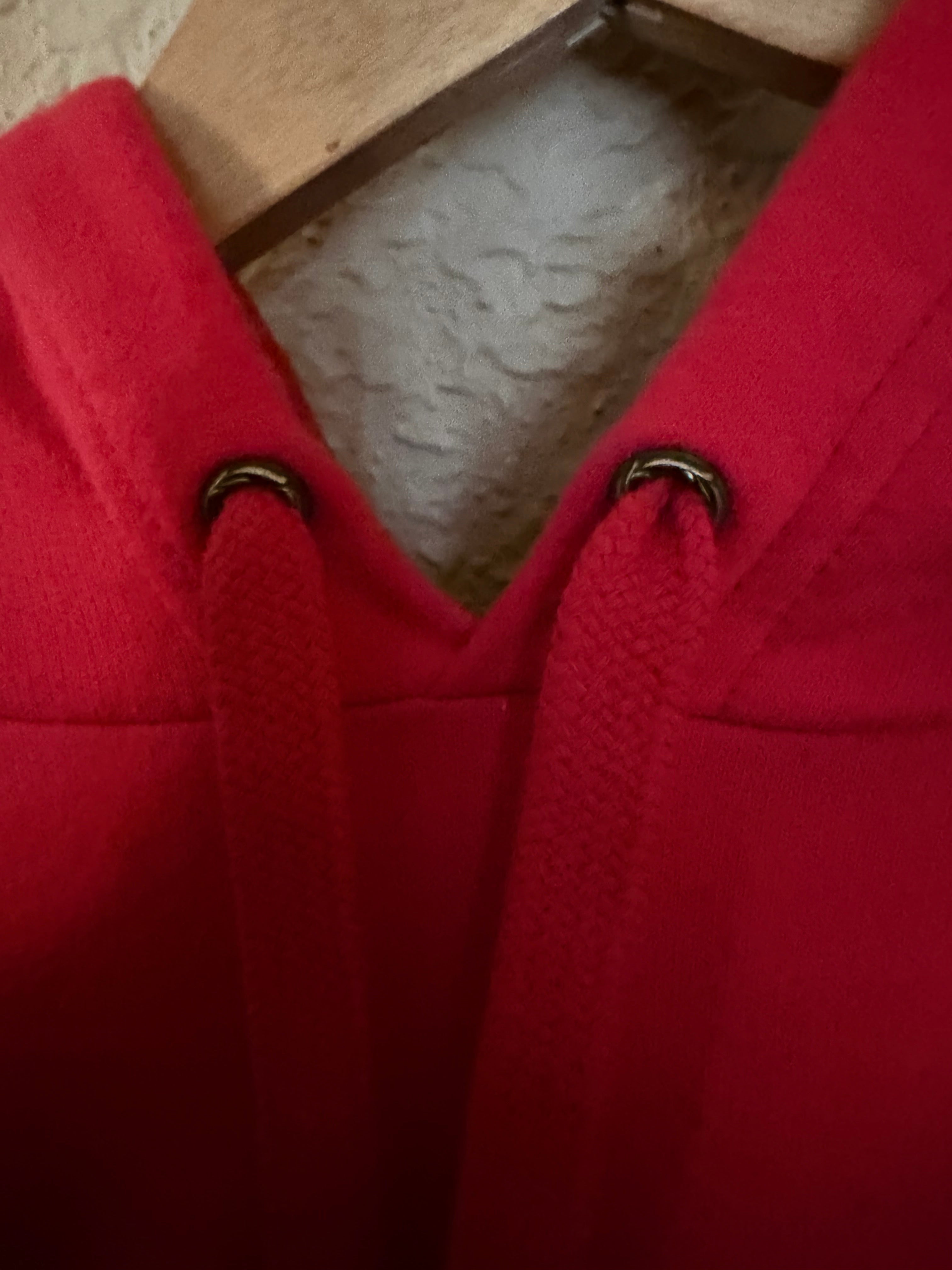 Chrome Hearts Red Scroll Logo Pull Over Hoodie